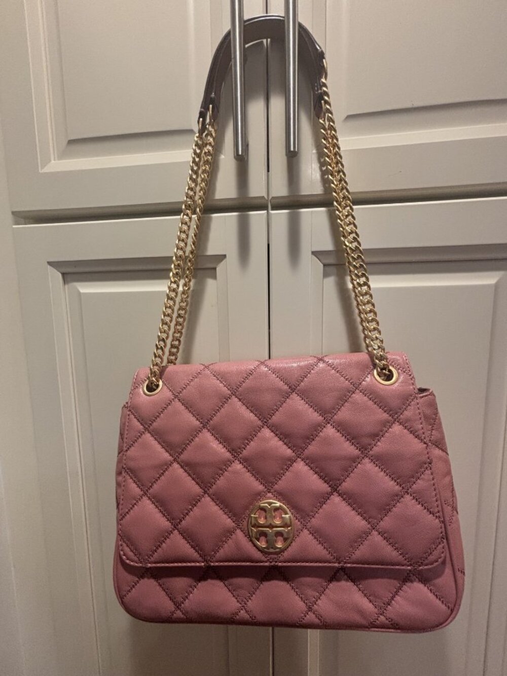 Tory Burch Pink Quilted Shoulder Bag